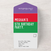 Vijfde verjaardag in één uitnodiging (Buitenkant)