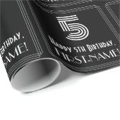 Vijfde verjaardag: Kunst Deco Geïnspireerde kijk " Cadeaupapier (Rol Hoek)