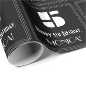 Vijfde verjaardag: Kunst Deco Geïnspireerde look " Cadeaupapier (Rol Hoek)