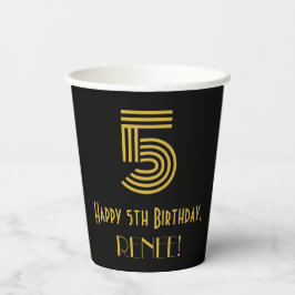 Vijfde verjaardag: Kunst Deco Geïnspireerde look " Papieren Bekers