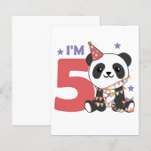 Vijfde verjaardag Panda voor kinderen 5 jaar (Voorkant / Achterkant)