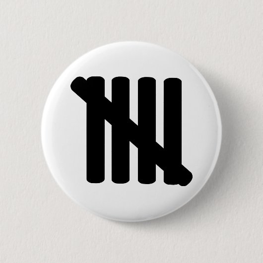 vijfde verjaardag ronde button 5,7 cm (Voorkant)