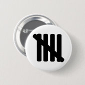 vijfde verjaardag ronde button 5,7 cm (Voorkant /achterkant)