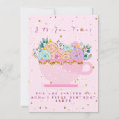 Vijfde Verjaardag Tea Party Elegant & Sweet verjaa Kaart (Achterkant)