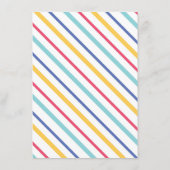 Vijfde verjaardag uitnodiging met foto informatiekaartje (Achterkant)