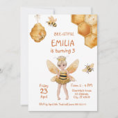 Vijfde verjaardag van de bijenhoningbijen kaart (Voorkant)