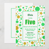 Vijfde verjaardag van de Groene en de Gouden Parti Kaart (Voorkant / Achterkant)