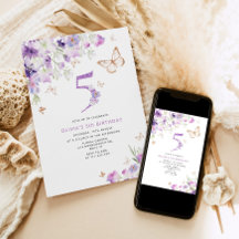 Vijfde verjaardag van de Paarse Lila Butterflies