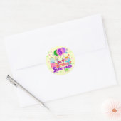 Vijfde verjaardag van de slaperigheid ronde sticker (Envelop)
