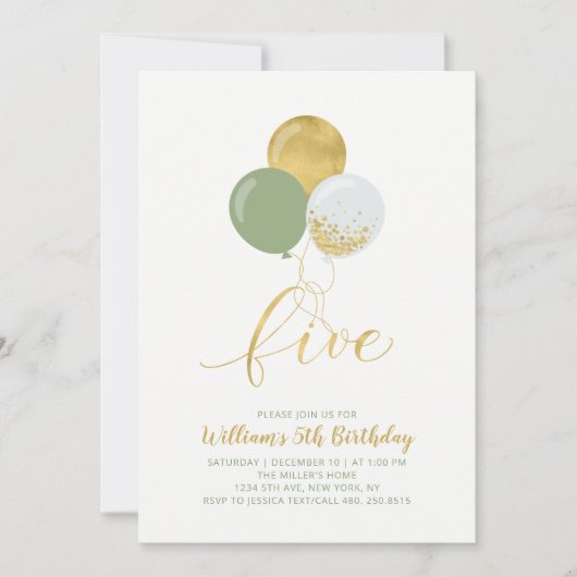 Vijfde verjaardag van de vijftigste verjaardag van kaart (Voorkant)