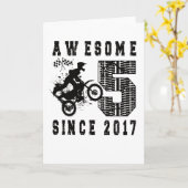 Vijfde verjaardag van Gift Dirt Bike Boy geboren i Kaart (Gele Bloem)