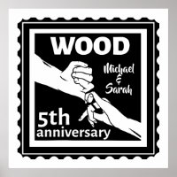 Vijfde verjaardag van het huwelijk met traditionel