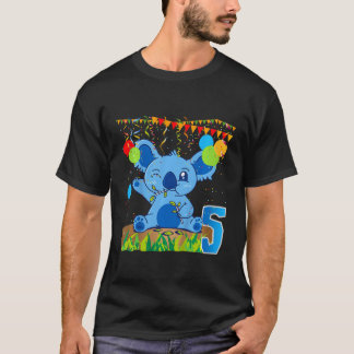 Vijfde verjaardag van het Koala-Beer van Birthday T-shirt