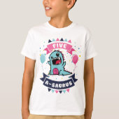 Vijfde verjaardag van vijf jaar, Saurus T-shirt (Voorkant)