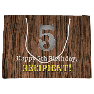 Vijfde verjaardag: Westerne kijk op land, naam Groot Cadeauzakje