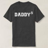 Vijfde vijfde keer papa vader van vijf kinder vade t-shirt (Design voorkant)