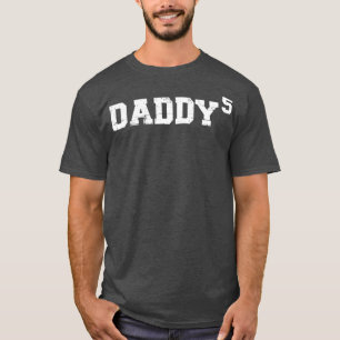 Vijfde vijfde keer papa vader van vijf kinder vade t-shirt