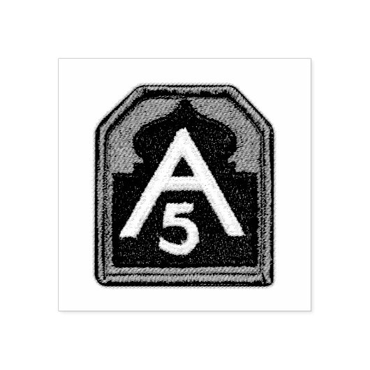 Vijfde Vijfde Vijfde Leger Veteranen Vets Noordeli Rubberstempel (Afrduk)