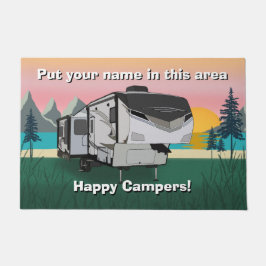 Vijfde wiel met grote ontwerpreflectie deurmat