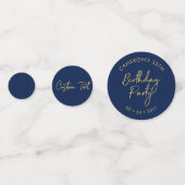 Vijfendertig | Goud & Navyblauw 35e verjaardagsfee Confetti (Voorkanten)