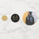 Vijfendertig | Goud & Zwart 35e verjaardag Party Confetti (Achterkanten)