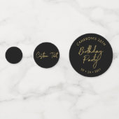 Vijfendertig | Goud & Zwart 35e Verjaardagsfeest Confetti (Voorkanten)