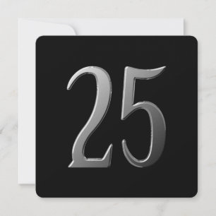 Vijfentwintig 25e Jubileum Informatie op achterzij Kaart