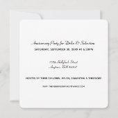 Vijfentwintig 25e Jubileum Informatie op de achter Kaart (Achterkant)