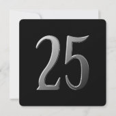 Vijfentwintig 25e Jubileum Informatie op de achter Kaart (Voorkant)