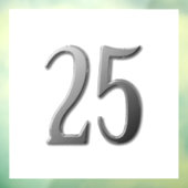 Vijfentwintig 25e Jubileum op de geboorte Raamsticker (Vel 3)