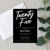 Vijfentwintig 25e verjaardag uitnodiging