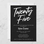 Vijfentwintig 25e verjaardag uitnodiging (Voorkant)