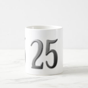 Vijfentwintig 25ste verjaardag koffiemok