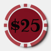 Vijfentwintig Dollar (logo) Poker Chips (Voorkant)