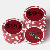 Vijfentwintig Dollar (logo) Poker Chips (Opstapeling)