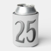 Vijfentwintig gegraveerd nummer 25 aangepaste teks blikjeskoeler (Blikje Voorkant)