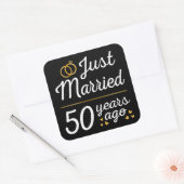 Vijfentwintig jaar getrouwd II Vierkante Sticker (Envelop)