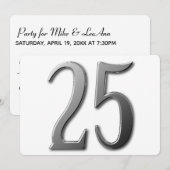 Vijfentwintig met informatie op de achterkant kaart (Voorkant / Achterkant)