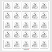 Vijfentwintig Transparant of Wit Kwartel Ei Karton Sticker (Vel)