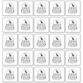 Vijfentwintig Transparant of Wit Kwartel Ei Karton Sticker (Voorkant)