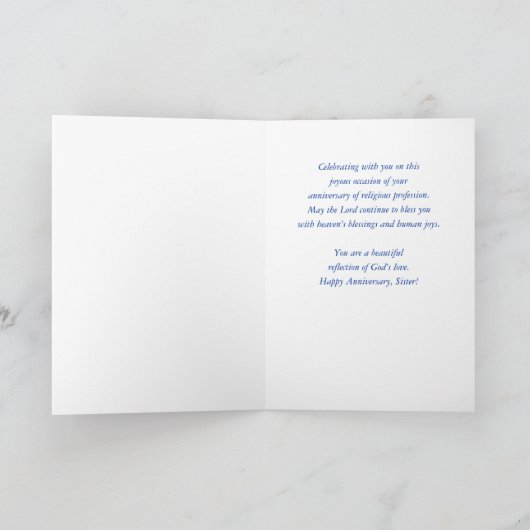 Vijfentwintigste 25ste Jubileum Religieus Leven Nu Kaart (Binnen)