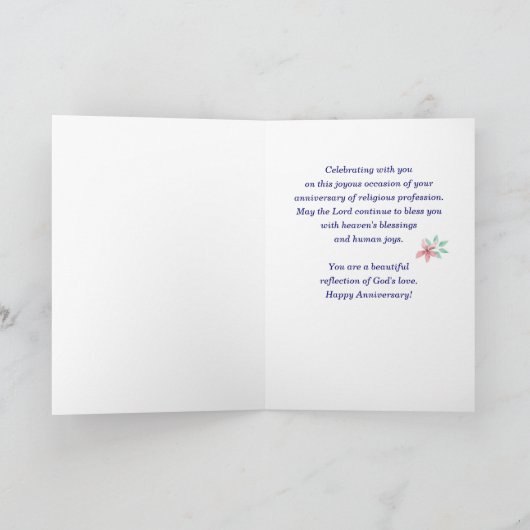 Vijfentwintigste Jubileum Religieus leven Kaart (Binnen)