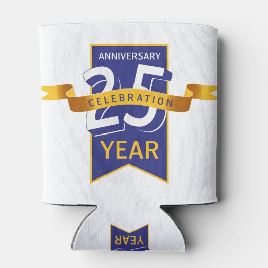 vijfentwintigste verjaardag blikjeskoeler (Achterkant)