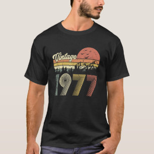 Vijfenveertig jaar oude Vintage 1977 Retro 45th Bd T-shirt