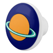 Vijfenvijftig - oranje scharnierende planeet keramische knop (Rechts)