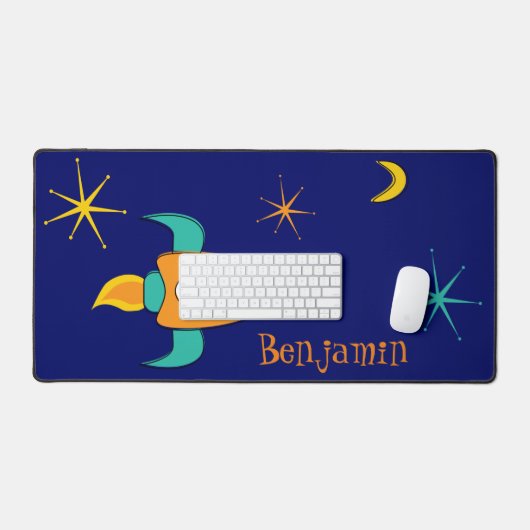 Vijfenvijftig - raketschip en UFO-placemat Bureaumat (Keyboard & Muis)