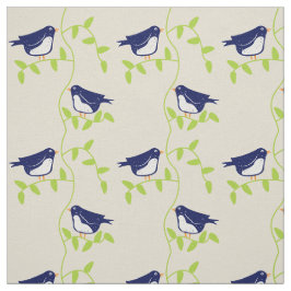 Vijfenvijftig - twee blauw vogelweefsel stof