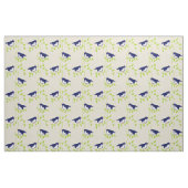 Vijfenvijftig - twee blauw vogelweefsel stof (Fat Quarter)