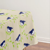 Vijfenvijftig - twee tafelkleden van blauwe vogels (Voorbeeld)