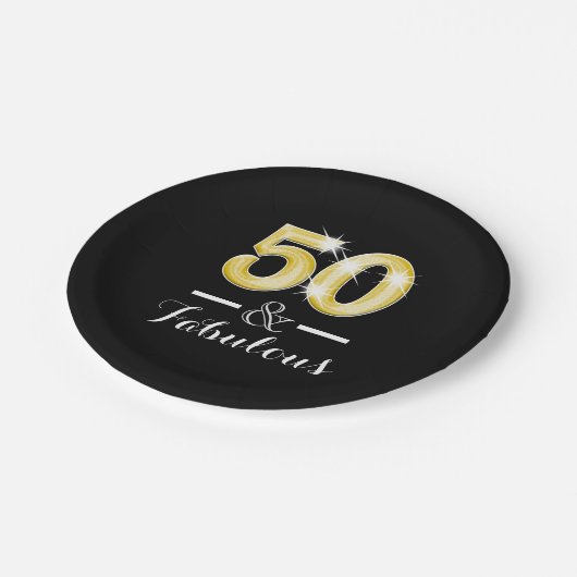 Vijfenvijftigste verjaardag mijlpaal feest papieren bordje (Gekanteld)